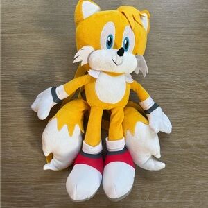 Sonic the Hedgehog Tails character soft plush large cartoon backpack